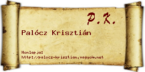 Palócz Krisztián névjegykártya